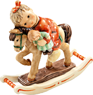 Girl on Wooden Horse Hummel Figurine