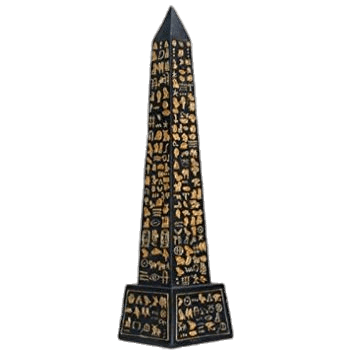 Black Obelisk Figurine