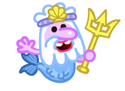 Uncle Scallops the Cranky Codfather Waving