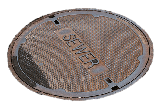 Rusty Sewer Manhole Cover