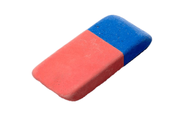 Red and Blue Eraser