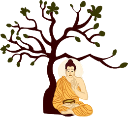 Bodhi Day Buddha Meditating under Tree