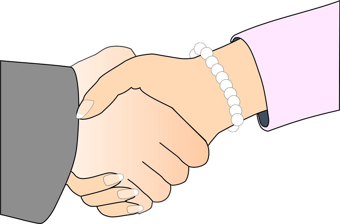 Handshake Between Man and Woman