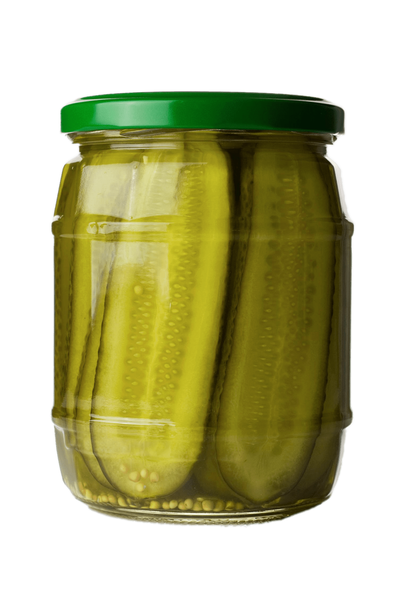 Jar of sliced pickles (gherkins)