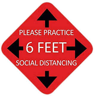Social Distancing 6 Feet Sign