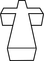 3D Cross Black and White