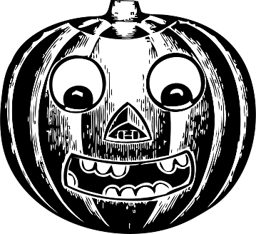 Black and White Jack O'Lantern