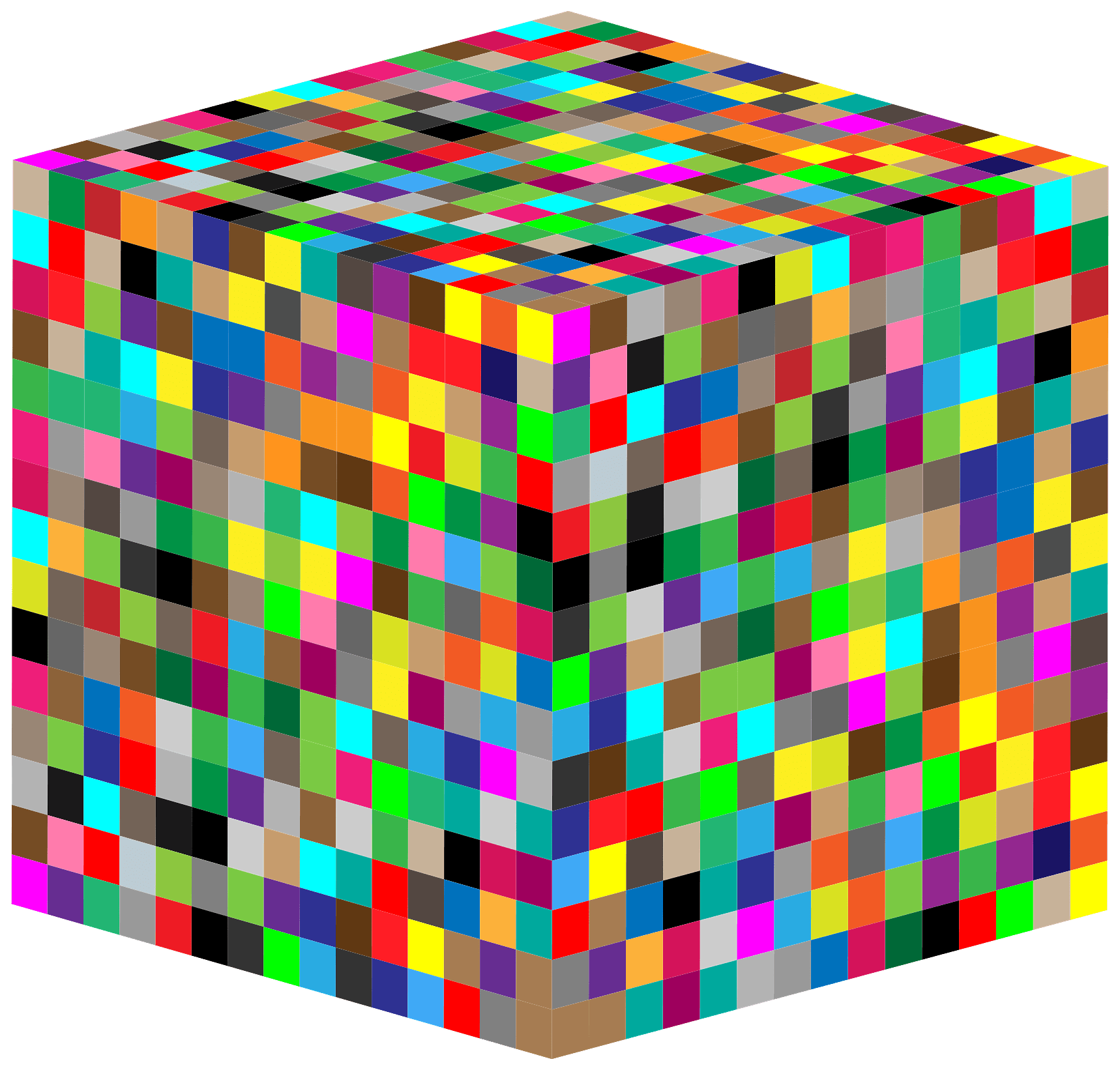 3D Multicoloured Cube