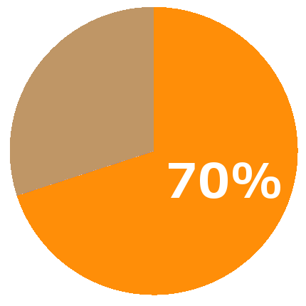 70% Pie Chart