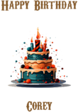 Happy Birthday Corey, Personal Custom Message