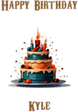Happy Birthday Kyle, Personal Custom Message