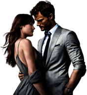 Christian and Anastasia in Fifty Shades