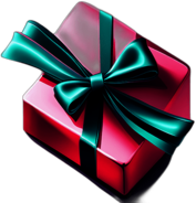 Rectangular Gift In A Neon Pink Paper With A Black And White Striped Bow, Minimalist - Single Christmas Present, Wrapped In Exquisite Festive Wrapping, Minimalist, No Shadow