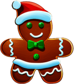 Gingerbread Man with Green Bow Tie