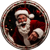 Ecstatic Santa Claus