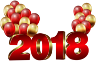 Happy New Year 2018 With Balloons