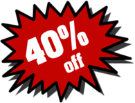 40% Discount Tag