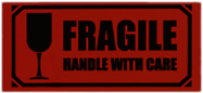 Orange Fragile Handle With Care Sign