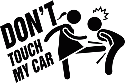 Don't touch my car Sticker