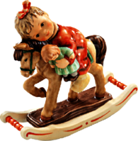 Girl on Wooden Horse Hummel Figurine