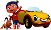 Noddy With His Dog and Car