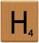 Scrabble Tile H