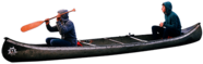 Two People on A Canoe