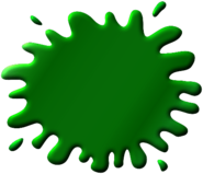 Round Green Paint Splatter