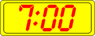 Digital Clock 7:00