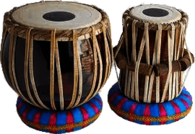 Tablas on Coloured Cushion