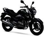 Black Suzuki Motorcycle Sideview