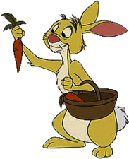 Winnie the Pooh Rabbit Holding A Carrot