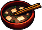 Miso Soup with Chopsticks Illustration