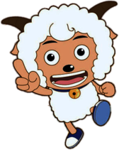 Pleasant Goat Holding Up Finger