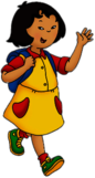 Caillou's Friends Sarah Walking To School