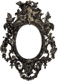 Vintage Frame With Angel Illustration