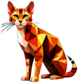 Savannah Cat, Children'S Cartoon Animation Style - Full Body, Single View, No Shadow