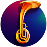 Low poly tuba app icon