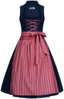 Blue and Pink Dirndl Dress