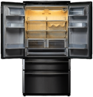 Empty Open Refrigerator