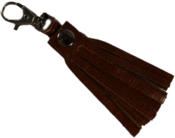 Leather Tassel Key Ring