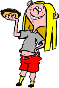 Ed, Edd N Eddy Character May Holding Sausage Roll