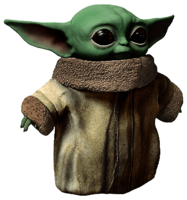 Baby Yoda Walking Sticker