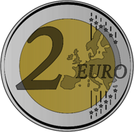 Coin 2 Euro Clipart
