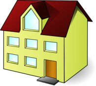 Yellow House with Red Roof