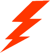 Orange Lightning Bolt