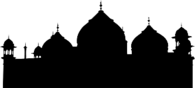 Mosque Black Silhouette
