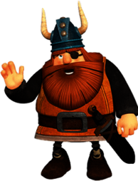 Halvar the Viking Waving