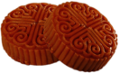 Two Decorated Mooncakes
