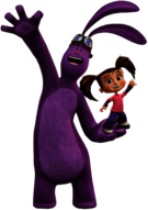 Kate and Mim-Mim Waving